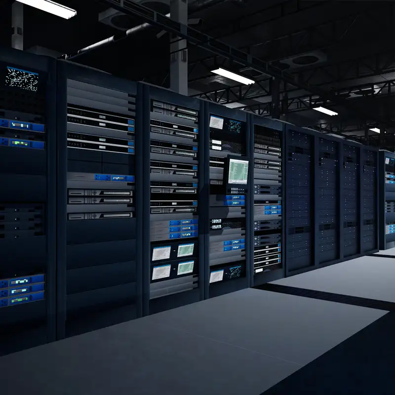 Server racks representing managed hosting